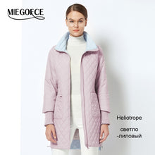 Load image into Gallery viewer, 2018 Women&#39;s Fashion Parkas coat Female Spring Jacket With Scarf Women&#39;s Coat Spring Autumn New Arrival Hot Sale MIEGOFCE