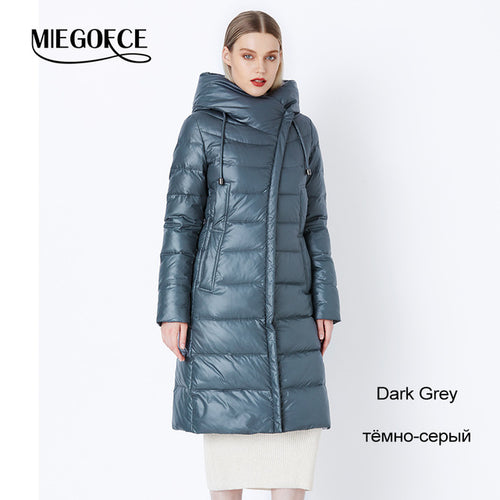 MIEGOFCE 2018 Coat Jacket Women's Hooded Warm Parkas Bio Fluff Parka Coat Hight Quality Female New Winter Collection Hot