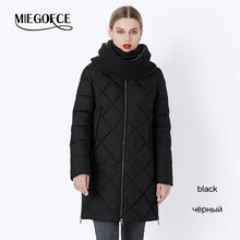 Load image into Gallery viewer, MIEGOFCE 2018 New Winter Women&#39;s Bio Fluff Outerwear Parkas Fashion Style High Quality Jacket With Scarf Warm Women Coat