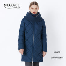 Load image into Gallery viewer, MIEGOFCE 2018 New Winter Women&#39;s Bio Fluff Outerwear Parkas Fashion Style High Quality Jacket With Scarf Warm Women Coat