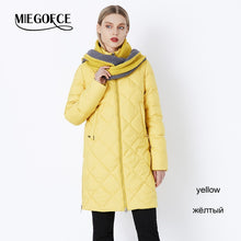 Load image into Gallery viewer, MIEGOFCE 2018 New Winter Women&#39;s Bio Fluff Outerwear Parkas Fashion Style High Quality Jacket With Scarf Warm Women Coat