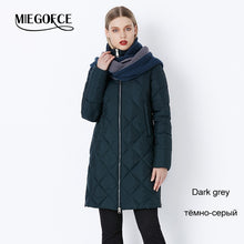 Load image into Gallery viewer, MIEGOFCE 2018 New Winter Women&#39;s Bio Fluff Outerwear Parkas Fashion Style High Quality Jacket With Scarf Warm Women Coat