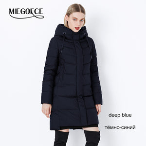 MIEGOFCE 2018 Winter Women's Jacket Thick Layer Bio Fluff a Sewn Hood Warm Women's Coat Quality And Comfortable Outerwear Winter