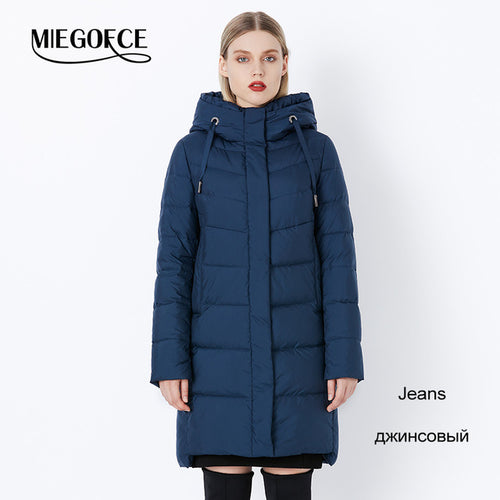 MIEGOFCE 2018 Winter Women's Jacket Thick Layer Bio Fluff a Sewn Hood Warm Women's Coat Quality And Comfortable Outerwear Winter