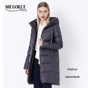 MIEGOFCE 2018 Winter Women's Jacket Thick Layer Bio Fluff a Sewn Hood Warm Women's Coat Quality And Comfortable Outerwear Winter