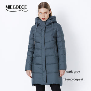 MIEGOFCE 2018 Winter Women's Jacket Thick Layer Bio Fluff a Sewn Hood Warm Women's Coat Quality And Comfortable Outerwear Winter