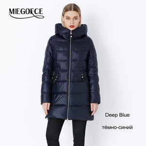 MIEGOFCE 2018 Winter Coat Women Parka With a Hood Jackets And Parks Women's Military Coat Hat Winter Fashion Coat Jacket