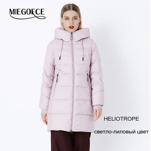 MIEGOFCE 2018 Winter Coat Women Parka With a Hood Jackets And Parks Women's Military Coat Hat Winter Fashion Coat Jacket